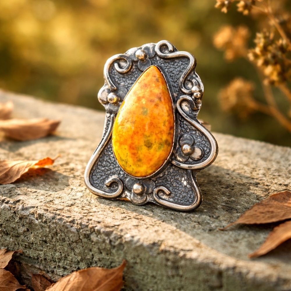 Bumblebee Jasper Ring - Picture 3 of 14